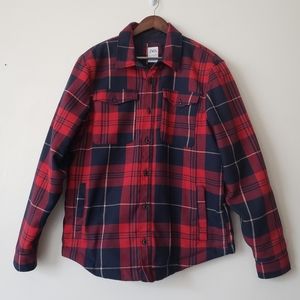 Plaid textured overshirt